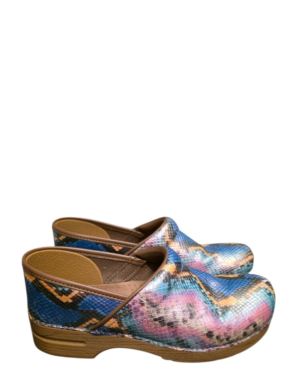 RARE Dansko Professional  Mermaid Metallic Clogs Size 42